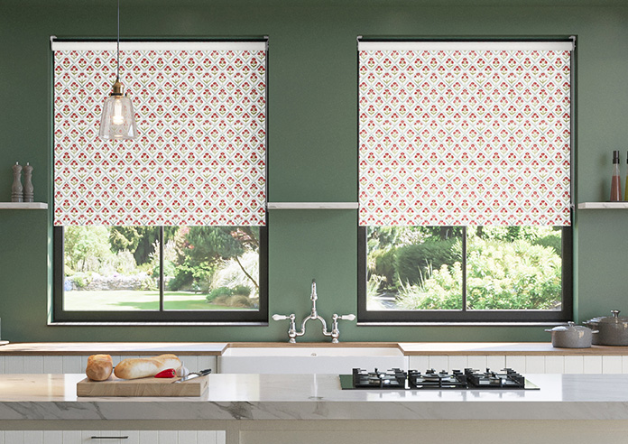 Chatsworth, Scarlet Red - Roller Blind - Image 3